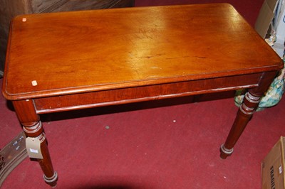 Lot 1121 - A Victorian mahogany round cornered side table,...