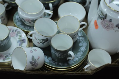 Lot 59 - A Royal Worcester part coffee service in the...