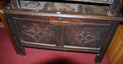 Lot 1127 - An early 18th century provincial joined oak...