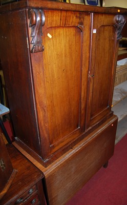 Lot 1133 - A Victorian mahogany double door side cupboard;...