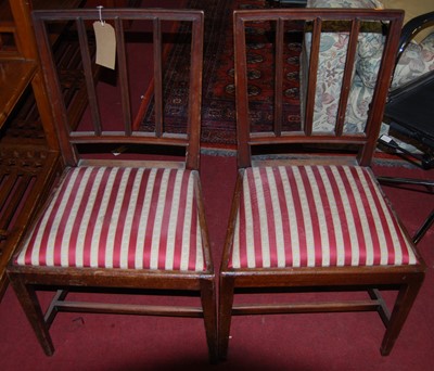 Lot 1179 - A pair of 19th century mahogany dining chairs,...