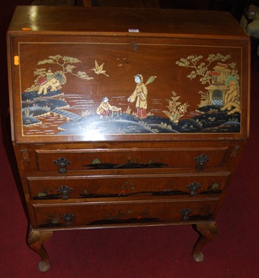 Lot 1151 - An early 20th century walnut and chinoiserie...