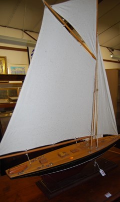 Lot 1155 - A scratch-built model classic sailing yacht,...