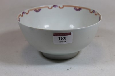 Lot 189 - An early 19th century Lowestoft porcelain slop...