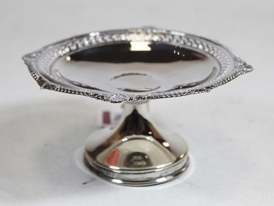 Lot 204 - A George V silver pedestal bonbon dish, having...