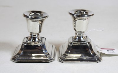 Lot 208 - A pair of George V silver dwarf table...
