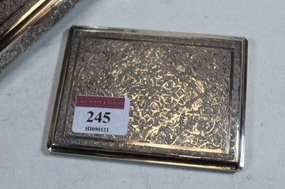 Lot 245 - A mid-20th century Eastern white metal pocket...