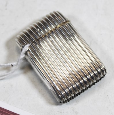 Lot 257 - A late Victorian silver vesta, of hinged...
