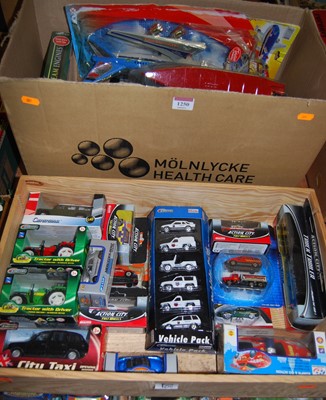 Lot 1250 - Three boxes of modern issue toys to include...