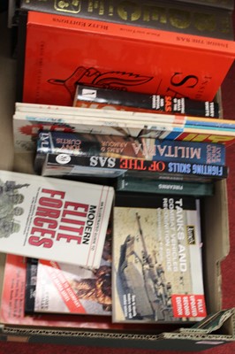 Lot 224 - A box of miscellaneous military books, to...