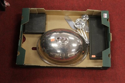 Lot 225 - A silver plated meat dish, of typical domed...