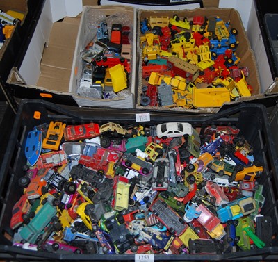 Lot 1253 - Two boxes of diecast including a quantity of...