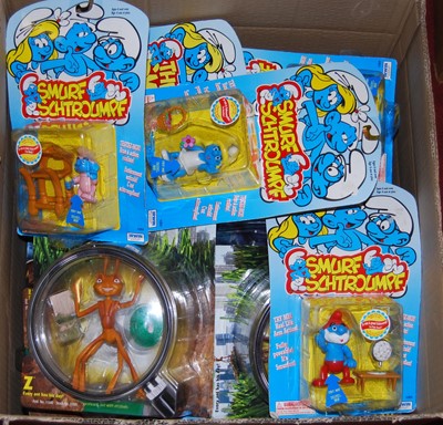 Lot 1289 - One box containing a quantity of Smurf figures,...