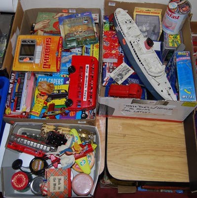 Lot 1300 - Three boxes of mixed modern toys including...