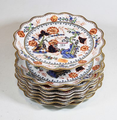 Lot 384 - A 19th century Coalport part dessert service,...