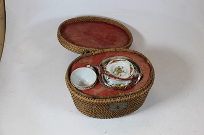 Lot 387 - A Chinese teapot, enamel decorated with birds...