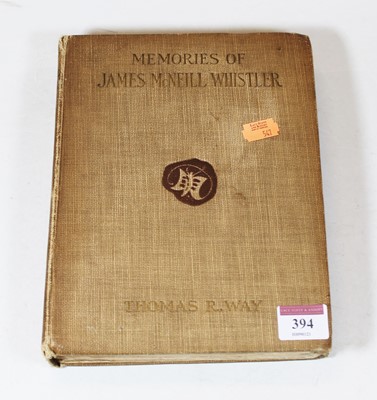 Lot 394 - Memories of James McNeill Whistler by Thomas R...