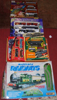 Lot 1305 - A boxed Matchbox train set, a North Pole...