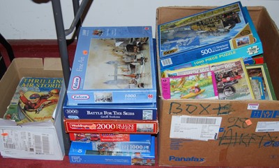 Lot 1306 - A quantity of various jigsaw puzzles including...