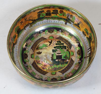 Lot 422 - A Crown Devon Fieldings lustre bowl, decorated...