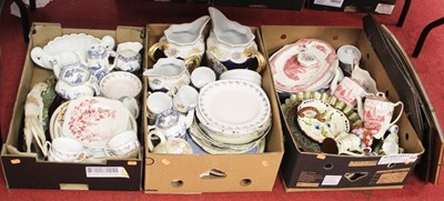 Lot 272 - Three boxes of miscellaneous china, to include...