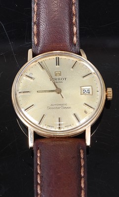 Lot 361 - A gents Tissot Seastar-seven 9ct gold cased...