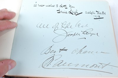 Lot 544 - An early 20th century leather bound autograph...