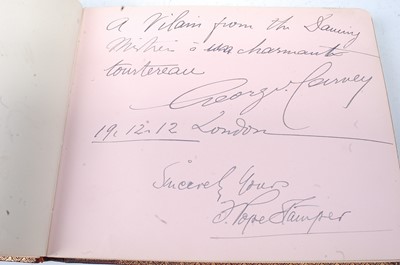 Lot 544 - An early 20th century leather bound autograph...