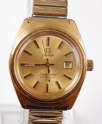 Lot 2536 - A lady's gold plated Omega Seamaster automatic...