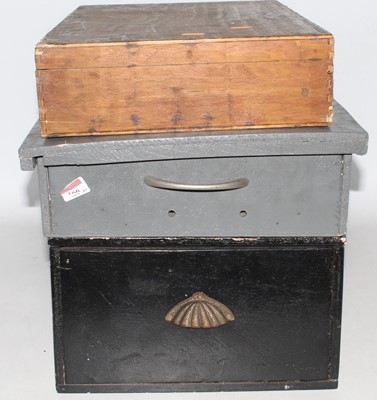 Lot 166 - Four wooden chests containing a quantity of...