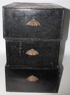 Lot 167 - Three wooden chests containing a quantity of...
