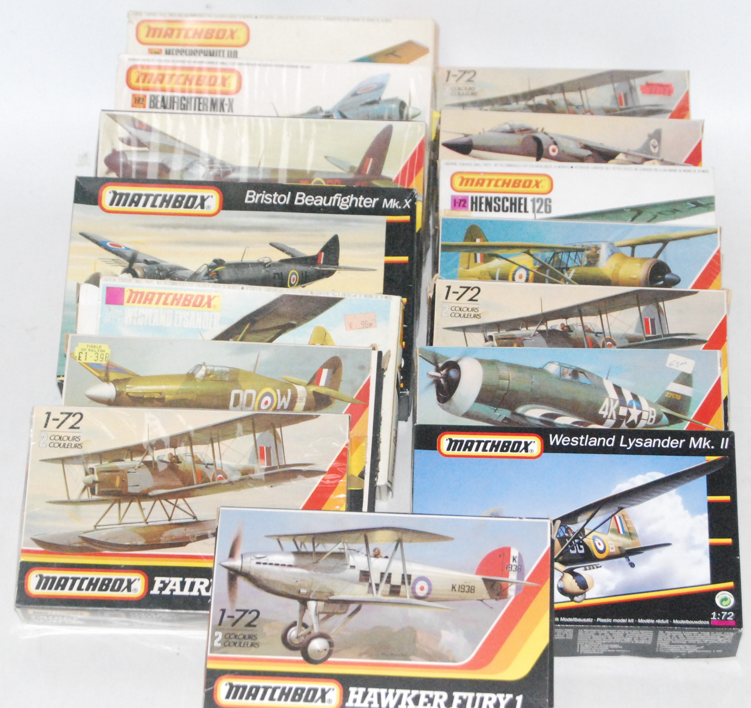 Lot 1004 Matchbox 1 72 aircraft kits x15 in total