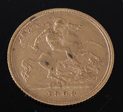 Lot 2020 - Great Britain, 1908 gold half sovereign,...