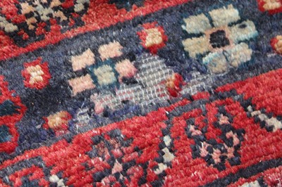 Lot 7 - * A Persian woollen rug, having a deep pile,...