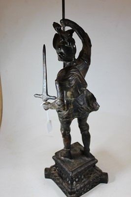 Lot 13 - A 20th century lacquered bronze figure of a...