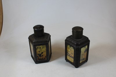 Lot 25 - A near-pair of Chinese base metal tea...