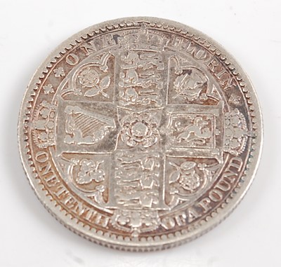 Lot 2118 - Great Britain, 1849 florin, Victoria Godless...