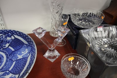 Lot 41 - A collection of various cut glass ware to...