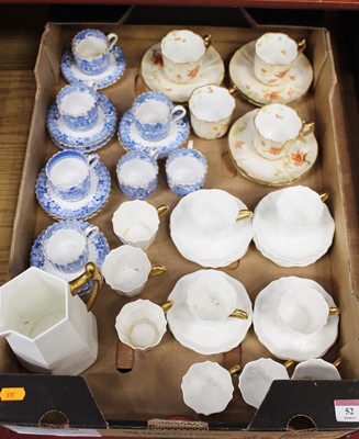 Lot 52 - A Wedgwood porcelain part tea service; a...
