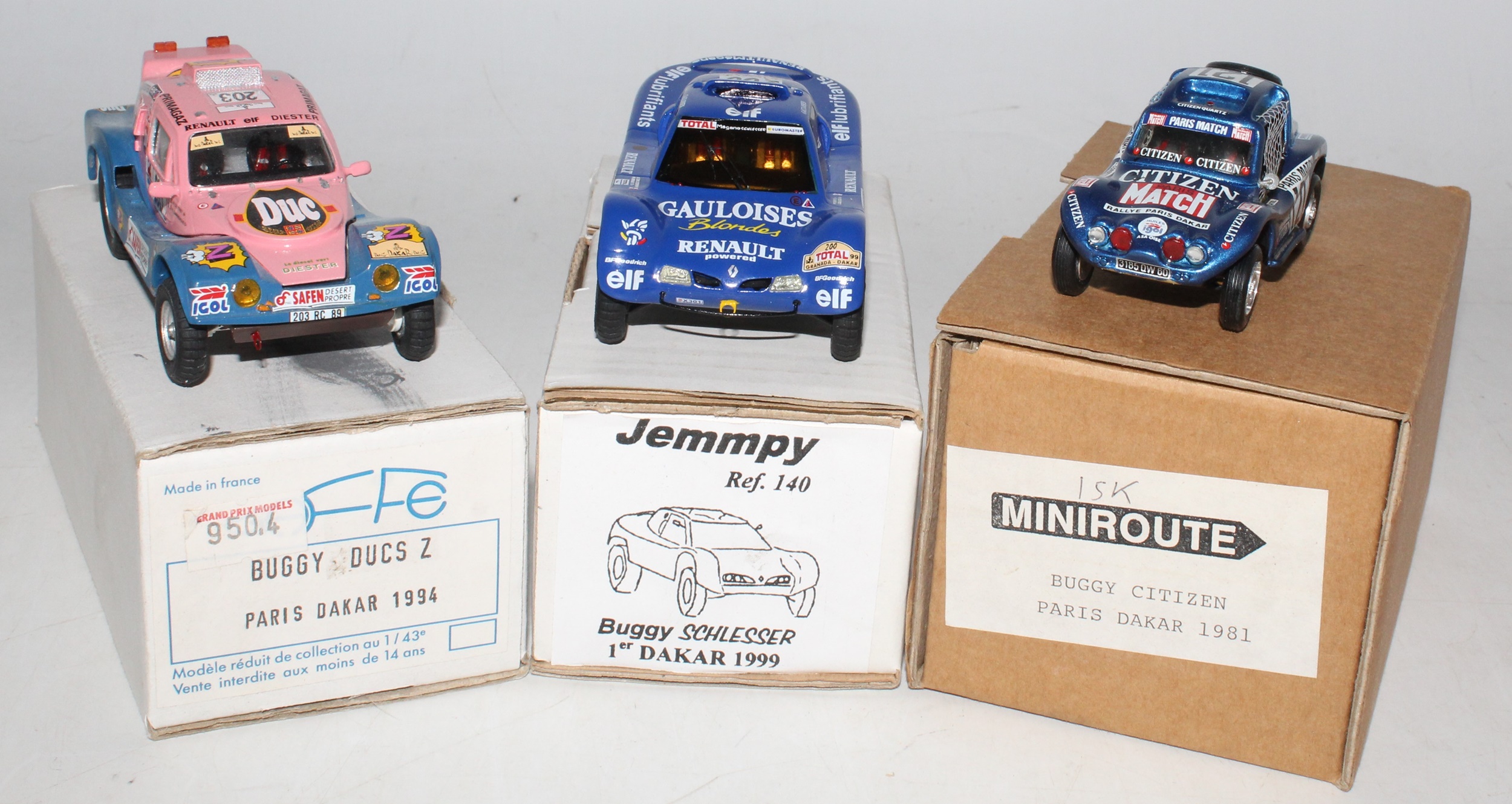 Lot 2014 - Three boxed 1/43 scale resin and white