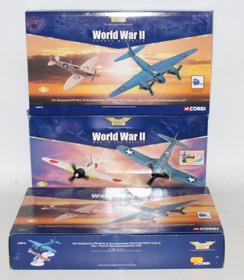 Lot 2254 - Corgi Aviation Archive World War Two Gift Sets,...