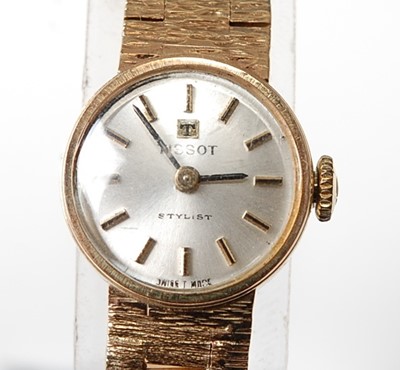 Lot 2537 - A lady's 9ct yellow gold Tissot manual wind...