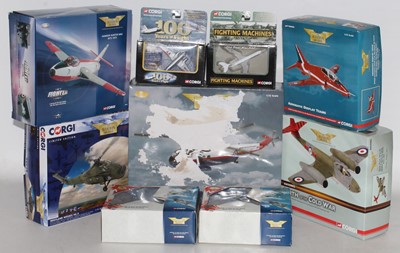 Lot 2253 - Corgi group of aircraft 9 in total, includes...