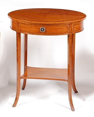 Lot 1400 - A circa 1900 satinwood two-tier occasional...