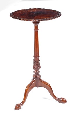 Lot 1415 - A mahogany pedestal wine table, in the George...