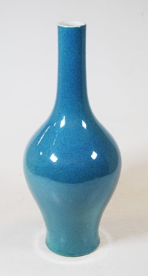 Lot 78 - A Chinese export turquoise glazed bottle vase,...