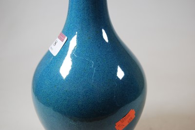 Lot 78 - A Chinese export turquoise glazed bottle vase,...