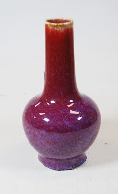 Lot 81 - A Chinese export flambe glazed vase, the...