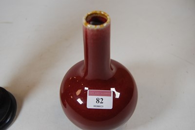 Lot 82 - A Chinese export Sang de Boeuf bottle vase,...
