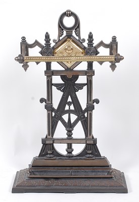 Lot 1420 - An Edwardian cast iron and brass...